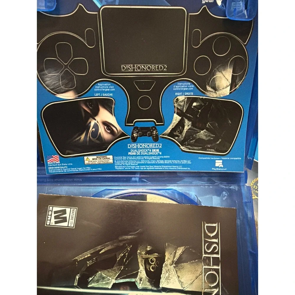 Dishonored 2 Sony PlayStation 4 PS4 Bethesda Arkane Studios with Controller Skin